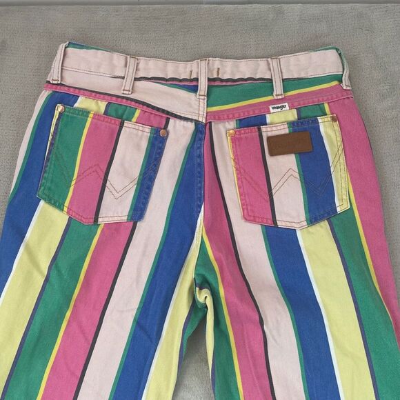 Wrangler Jeans Women 31 (32x29) Multicolor Striped Wanderer 622 High Rise Flare - Picture 7 of 16
